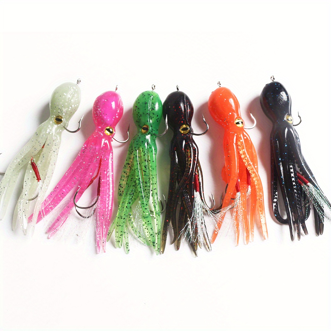 Glow Squid Skirts Hoochie Lures: Soft Plastic Fishing Lures - Temu