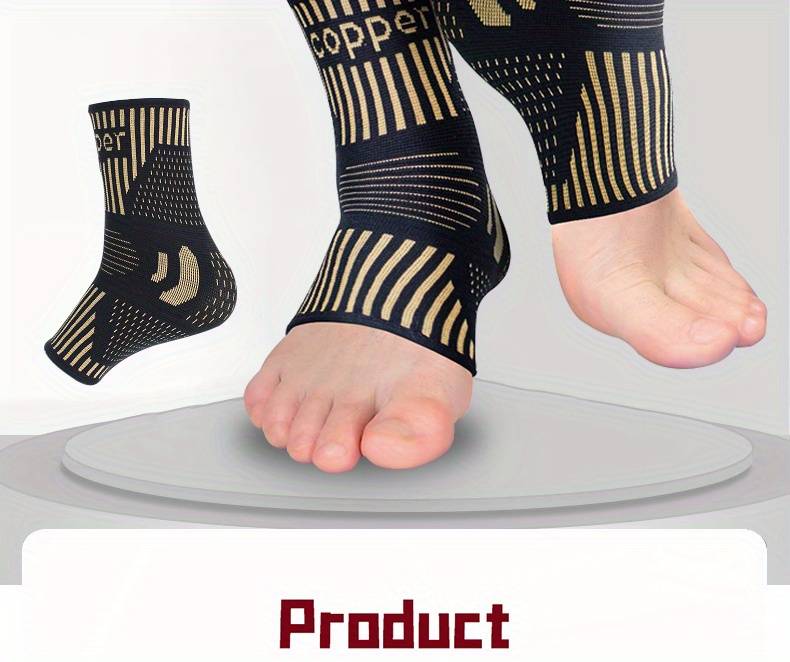 order a size up copper ankle brace support for men women 1 pair ankle compression sleeve socks details 1