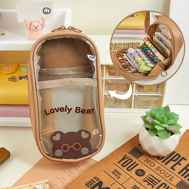 Oxford Cloth Color Matching School Bag Shape Cute Pencil Bag