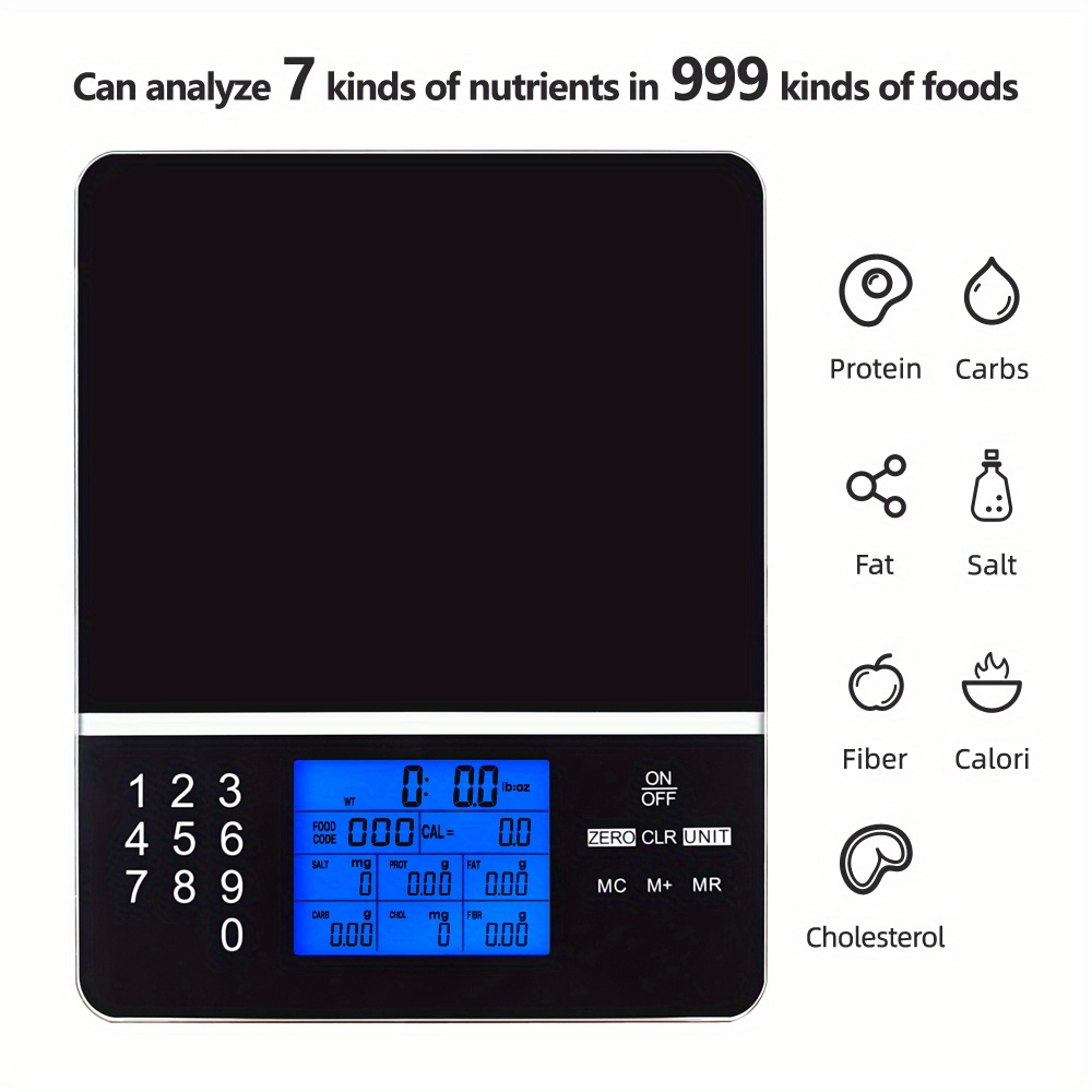 1pc Nutrition Food Scale, Calculating Food Facts,Calorie,fat,Weight G/oz  Perfect For Weighing Nutritional Meals And Health Management, Kitchen  Gadgets