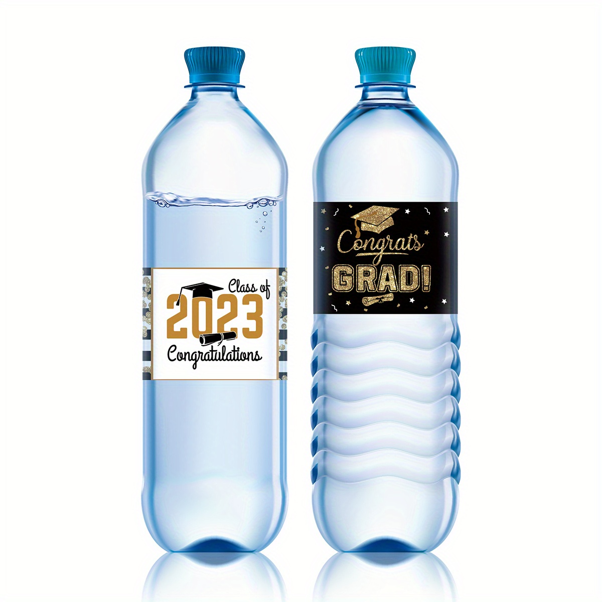 Plain Orange Graduation Water Bottle Labels – iCustomLabel