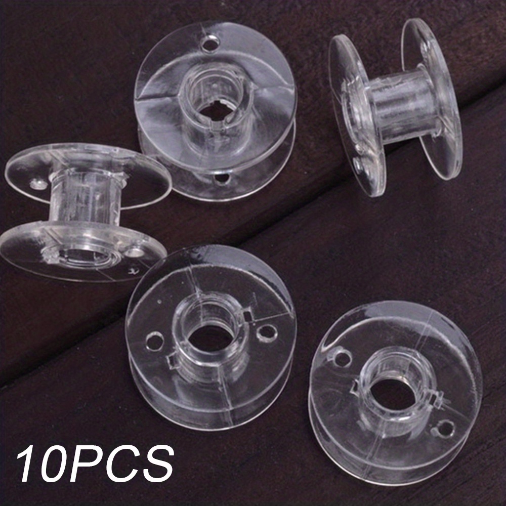 25/50pcs Transparent Color Empty Bobbins Plastic Spools Sewing