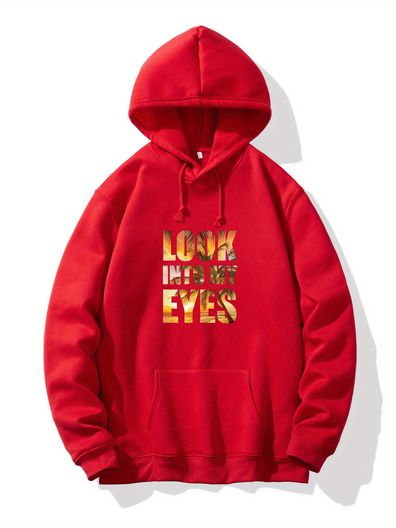 Eyes print discount beige fashion hoodie