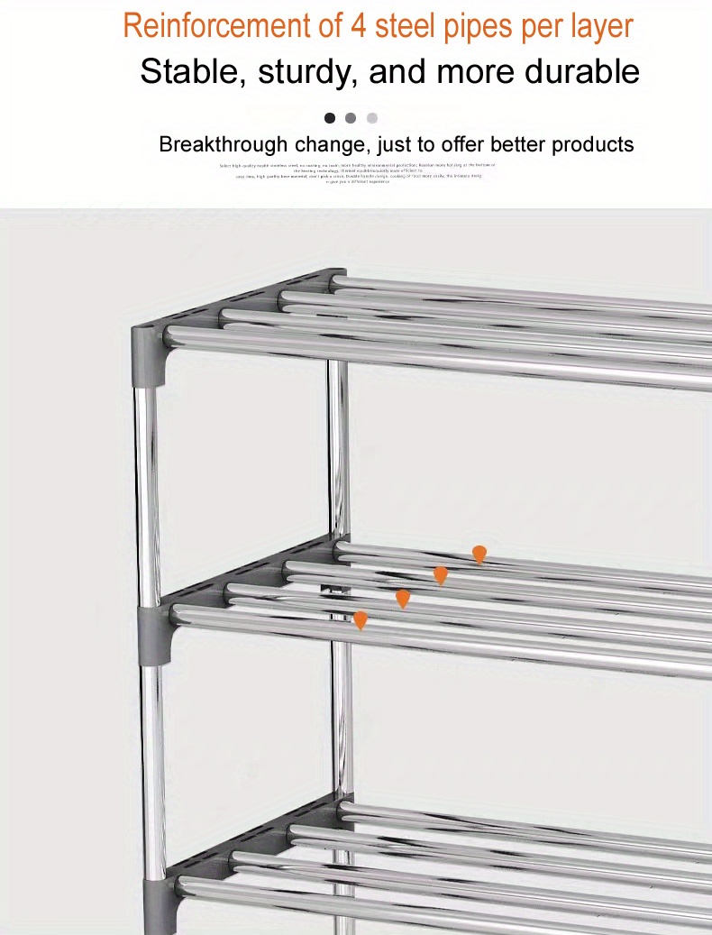 DIY Metal/ PP Modular 4-tier Cube Storage Organizer Shelf - On