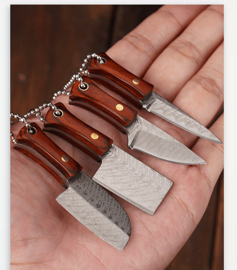1pc Portable Stainless Steel Box Opening Small Knife，Mini Pocket Knife of  Wooden Handle for to Demolish Express and Collectible - AliExpress