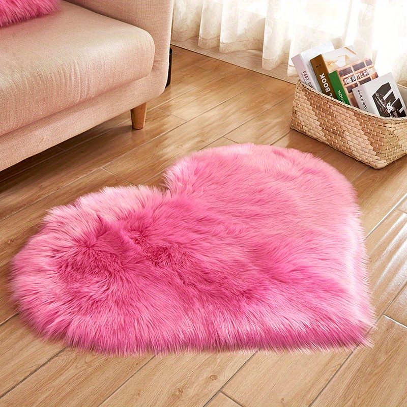 plush   shaped area mat soft   sheepskin machine washable stain resistant ideal for living room bedroom office decor details 7