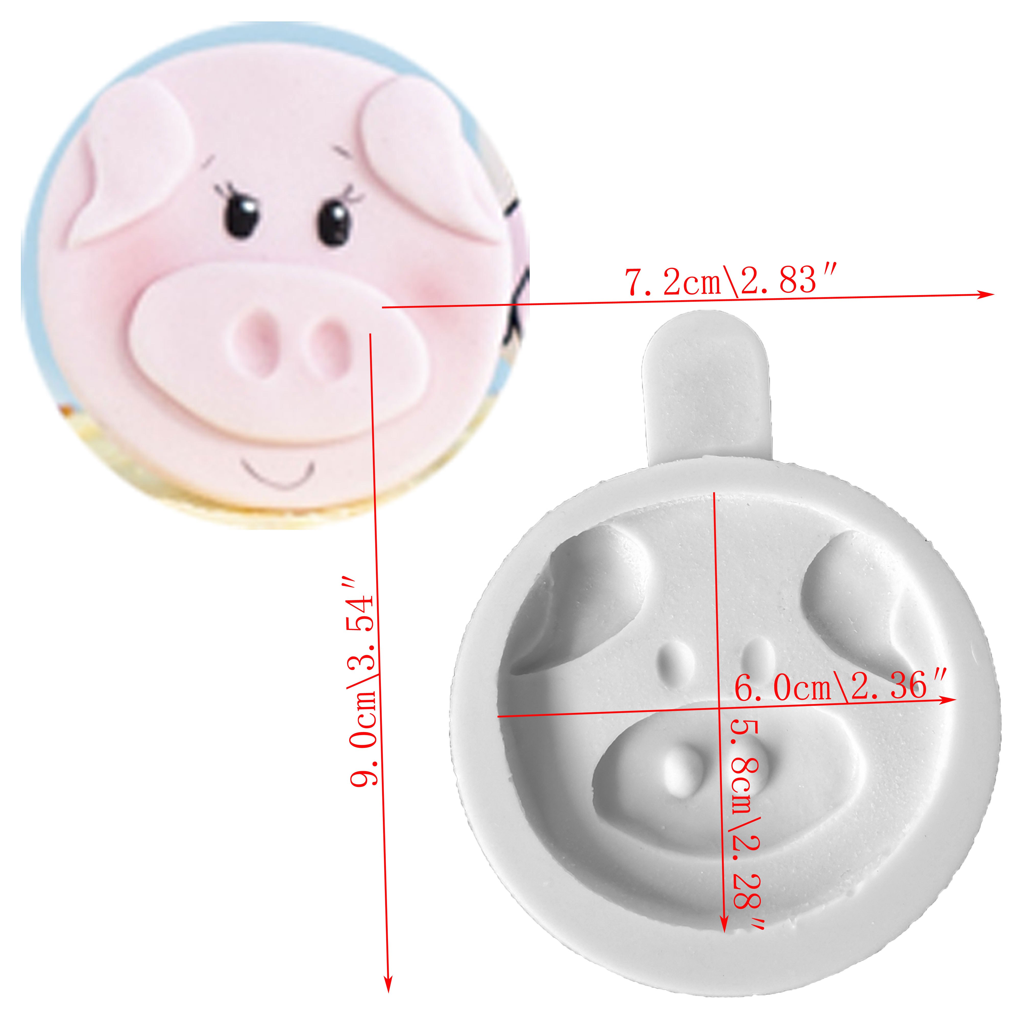 3D Pig Silicone Mold (2 Cavity)