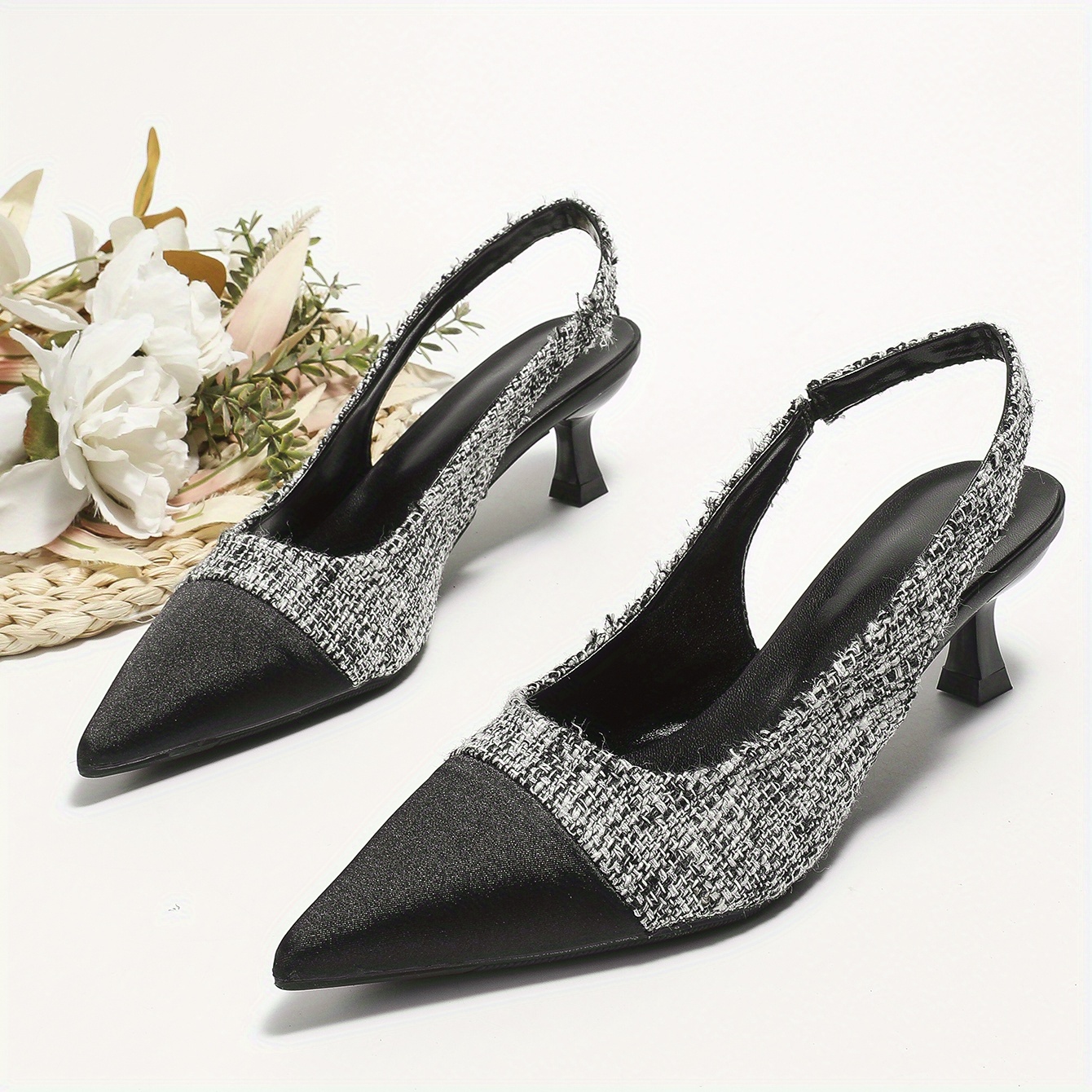 Ladies silver kitten heel on sale shoes