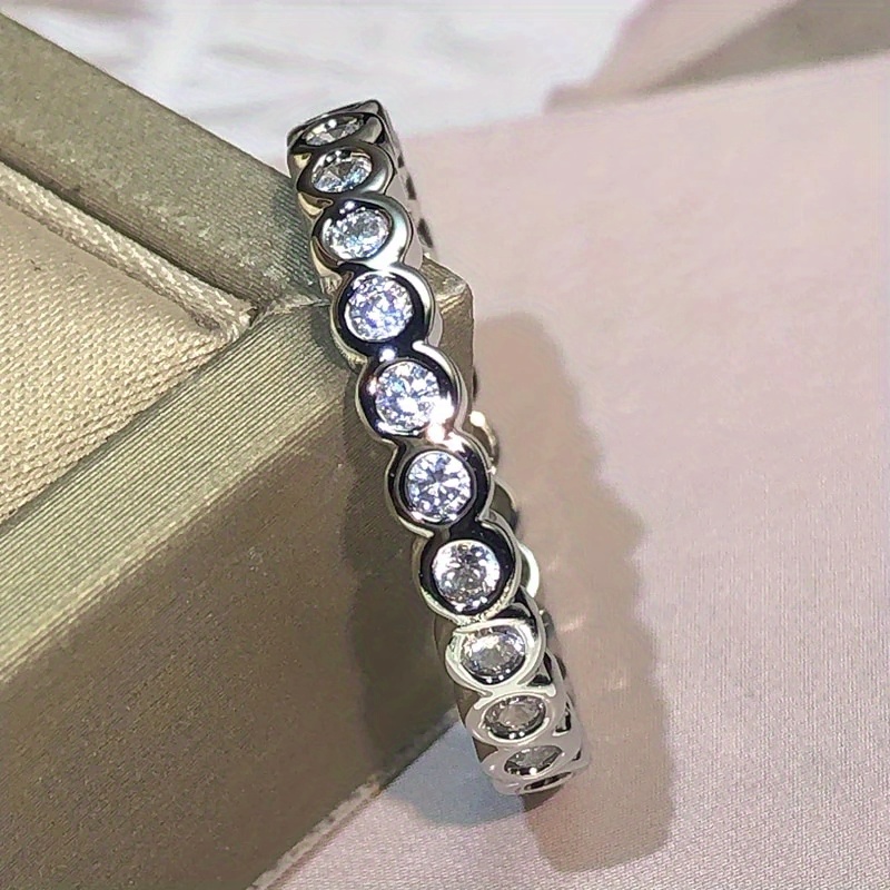 Rings For Women Bridal Wedding Rings Bezel Setting Zirconia Rings Jewelry Gift