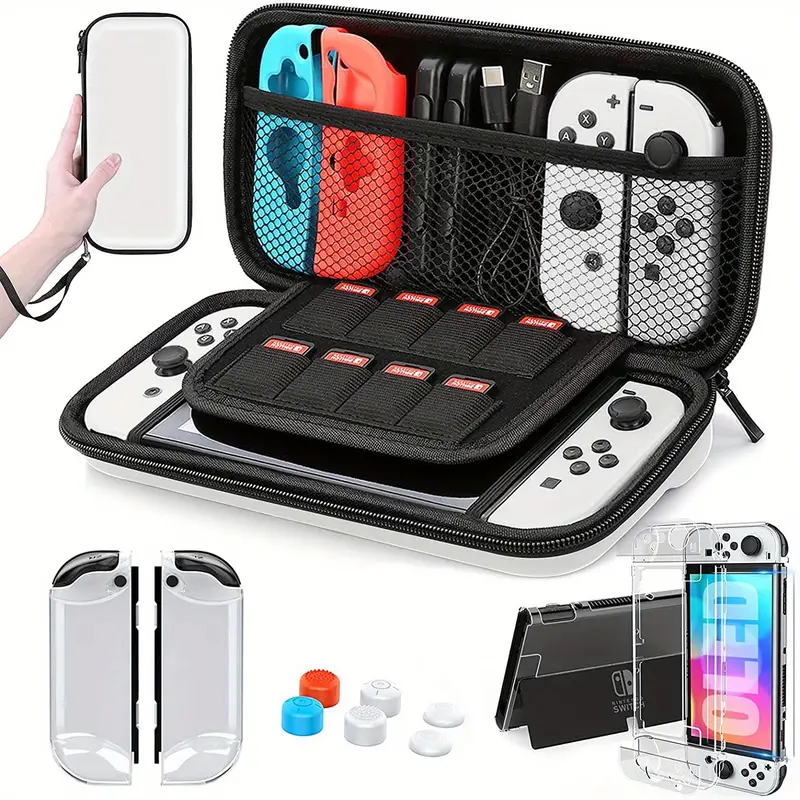 1pc pouch protector bag for nintendo switch oled joycon joy con case carcasa protection fundas shell game accessories skin cover details 0
