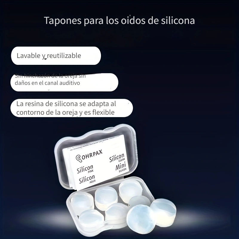 Tapones Oidos Dormir Silicona SleepDreamz® – 6 pares de tapones