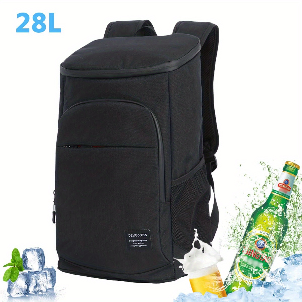 Sac à Dos Isotherme à Glacière 28L,Sac de Pique-Nique Sac Isotherme  Portable Cooler Backpack Bag, pour Hommes Femmes pour Déjeuner