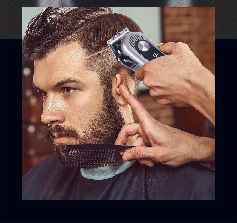 electric hair clipper retro oil head electric push shear professional hair clipper beard hair cutting machine details 6