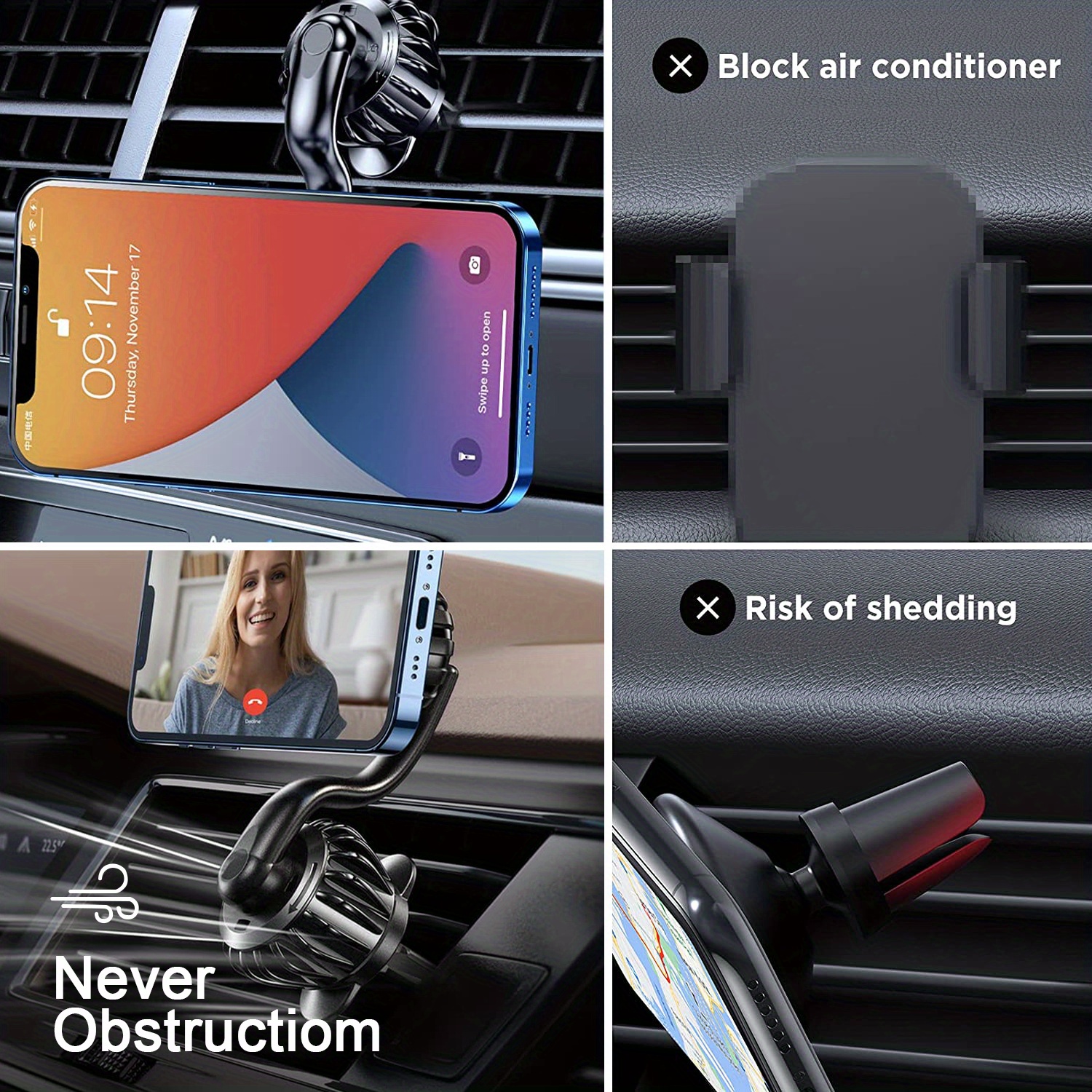 Phone Holder Car Mount Upgraded Clip Phone Temu Australia