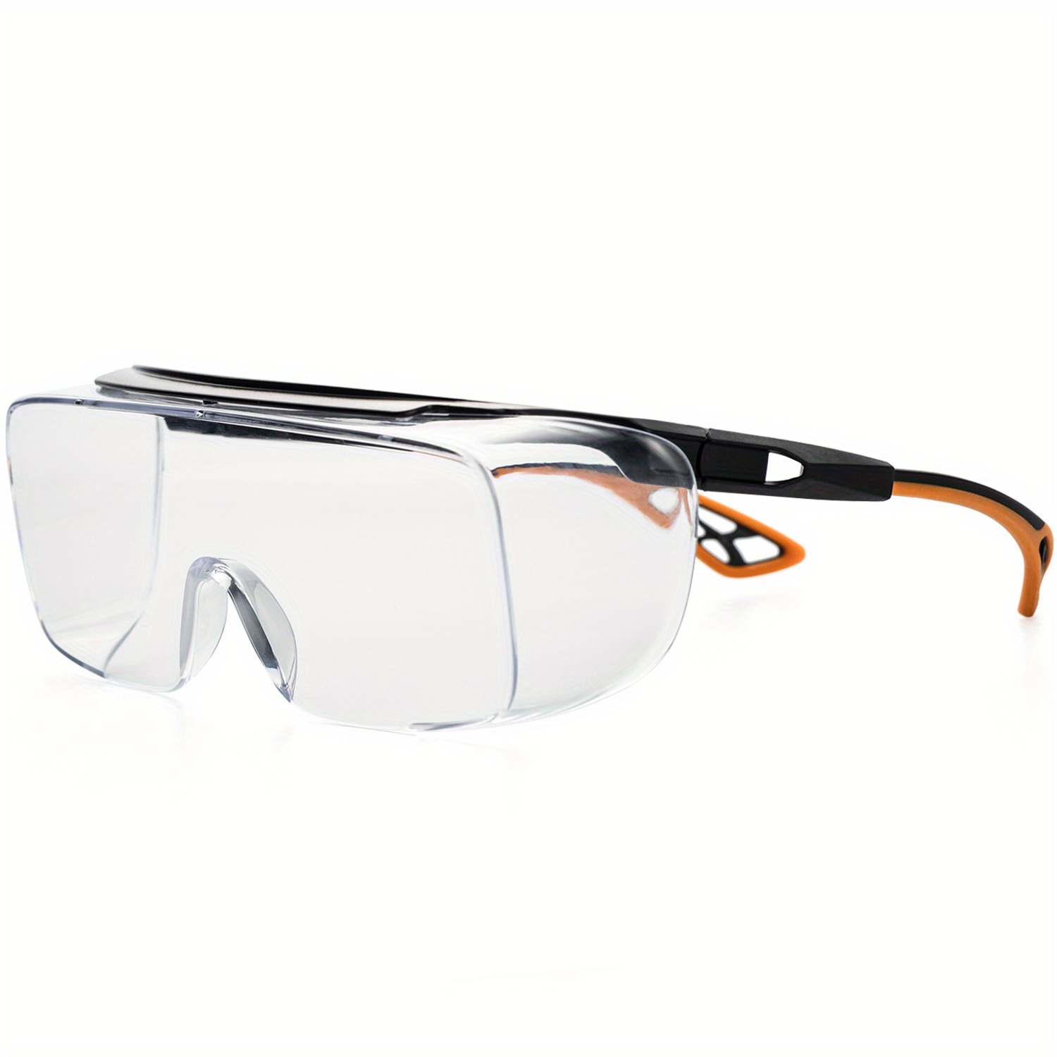 Gafas de seguridad con ajuste universal, gafas de seguridad con lentes  transparentes, sin niebla, antiarañazos y con revestimiento de protección  UV