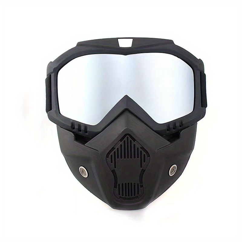 Windproof Ski Mask Goggles Retro Off-Road Mask Goggle Detachable Goggles Mouth Filter, Size: NO.1, Other