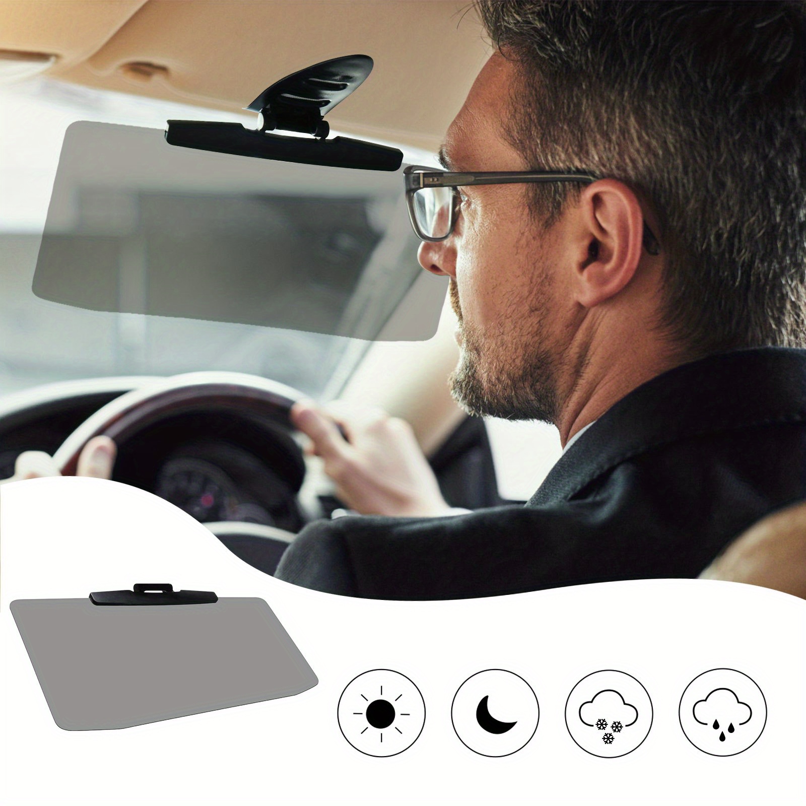 Car Sun Visor Car Anti glare Mirror Car Sun Visor Adjustable - Temu New ...