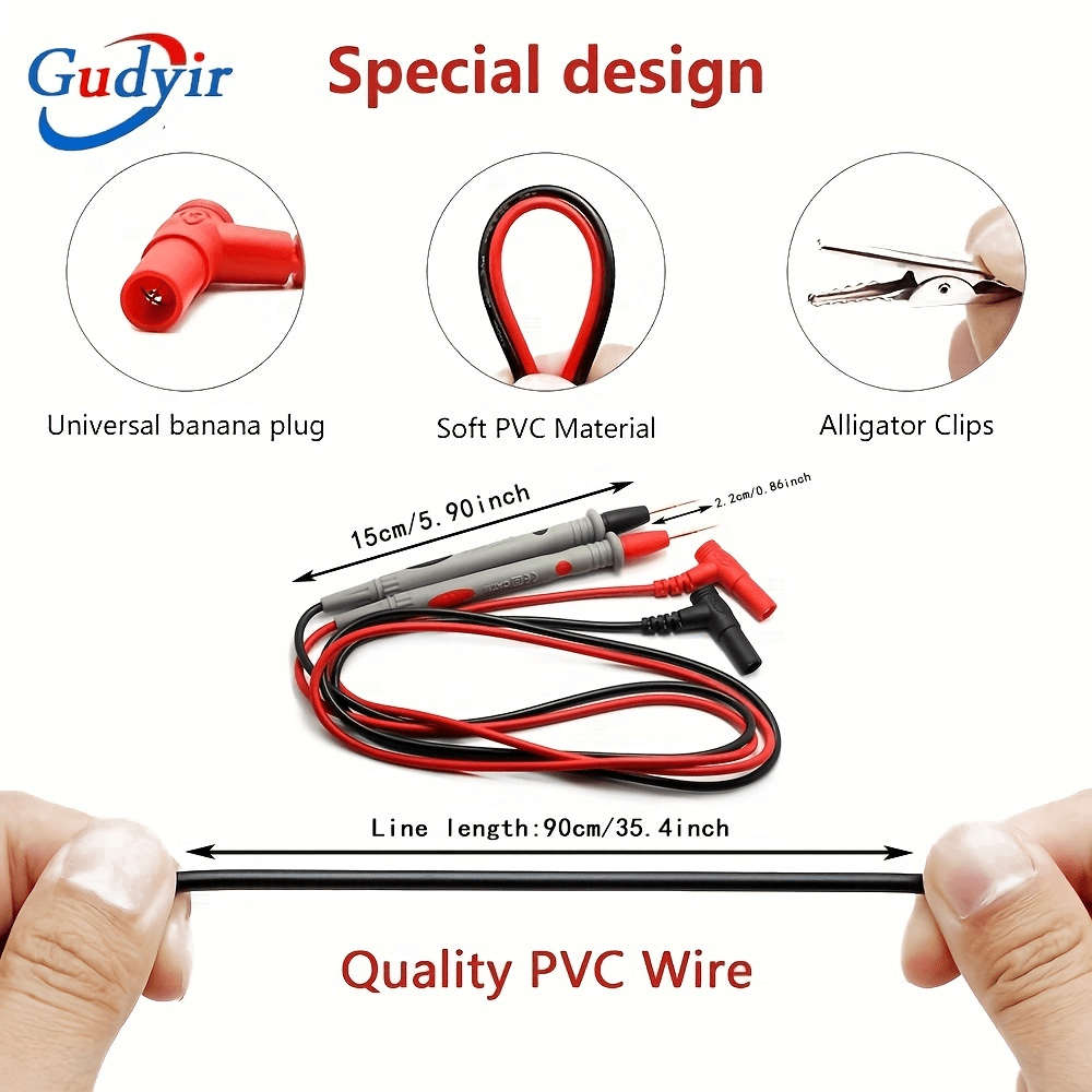 Plug To Clip Test Line, accessoire de multimètre de câble de test pour  laboratoire de physique pour l'industrie pour l'école pour la famille :  : Bricolage