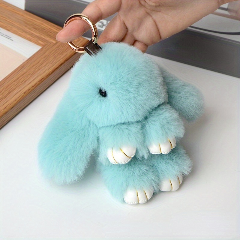  Charm Real Rabbit Fur Keychain Car Phone Handbag