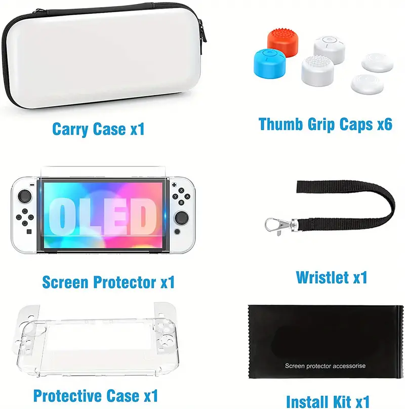 1pc pouch protector bag for nintendo switch oled joycon joy con case carcasa protection fundas shell game accessories skin cover details 6