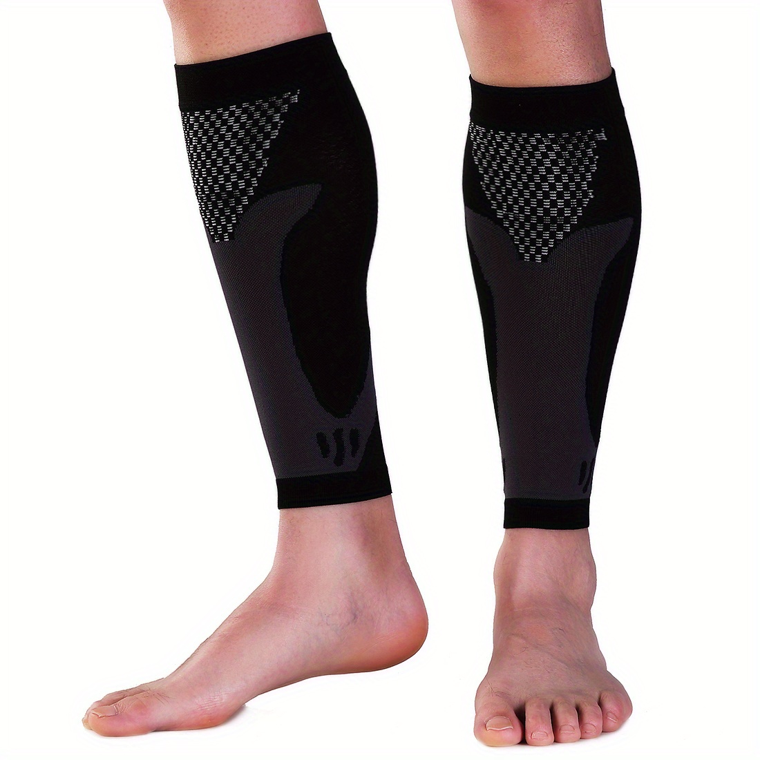 1 Pair Compression Calf Sleeves for, Varicose Vein Relief & Achilles Tendon Support - Elastic Leg Socks with Compression, Post-Surgery Recovery, Warmth & Improved Circulation (Hand Wash Only) - Grade-Like Fit