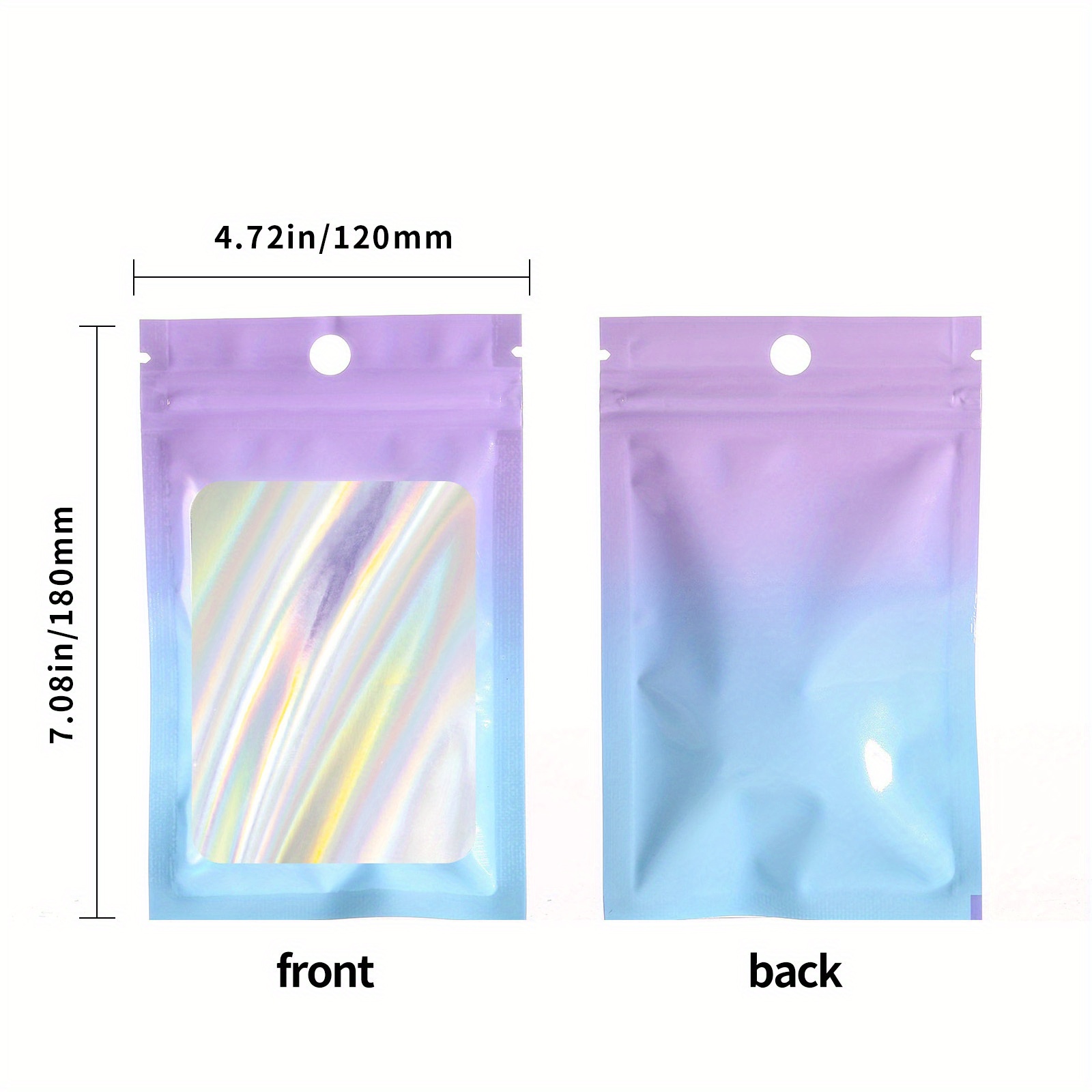 Colorful Self sealing Jewelry Bags Rainbow Film Aluminum - Temu