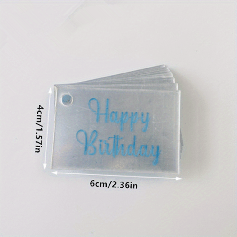 Cake Topper, Cupcake Square Card, Birthday Party Dessert