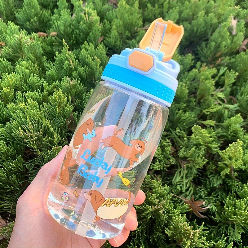 Cute Kids Blue Dog Water Bottle 