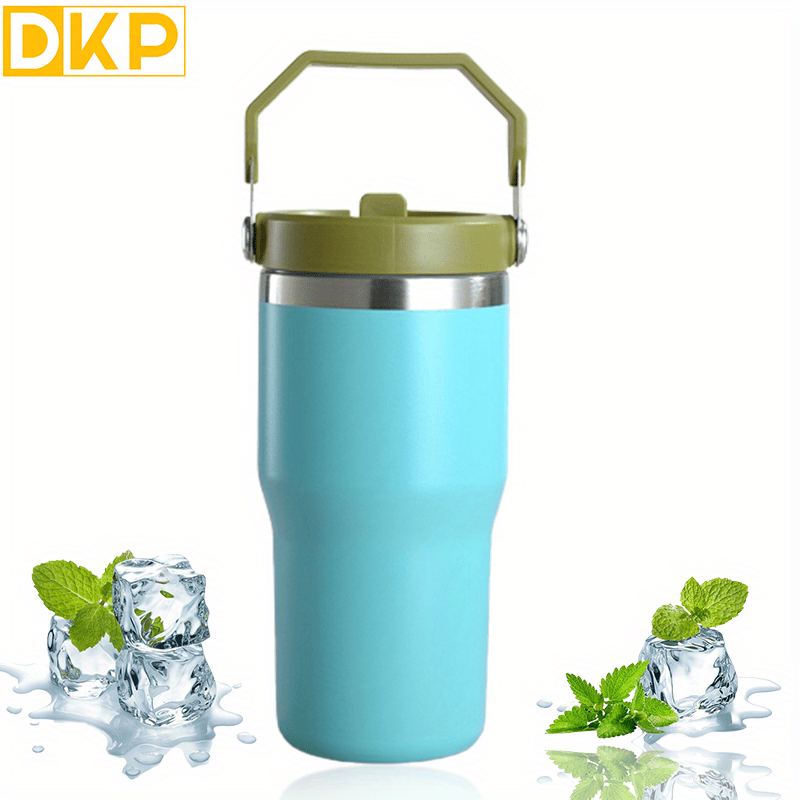 Dkp Large Capacity Water Bottle With Handle And Straw Lid - Temu