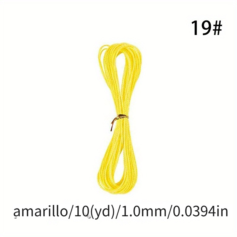 Hilo para hacer Pulseras de Algodón Encerado 1mm, Amarillo