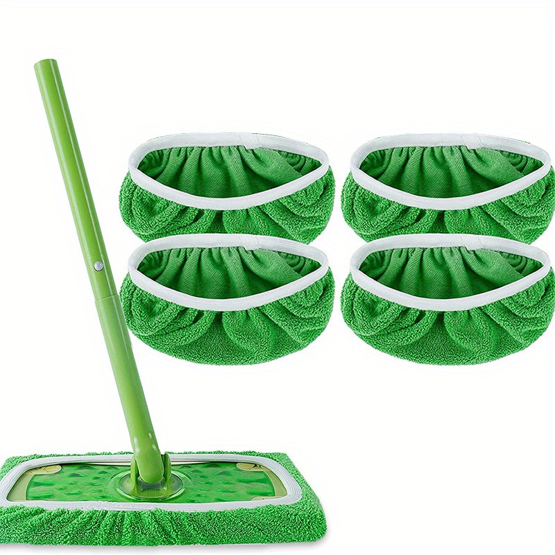 Zwipes 18 in. Green Microfiber Scrubbing Wet Mop Pad Refills (3-pack)