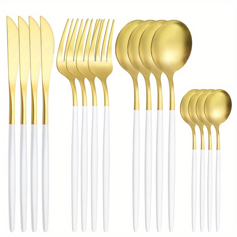 Luxury Portuguese Cutlery Set (1 Set Fork, 1 Knife, 1 Large Spoon, 1 S –  shaigahwa