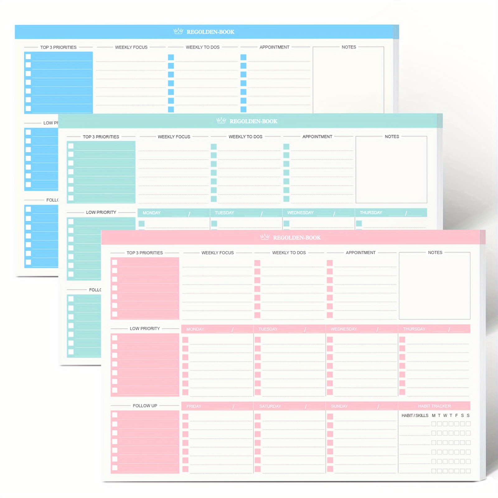 Daily Weekly Planner Notepad Undated List Planning Pad Tear - Temu