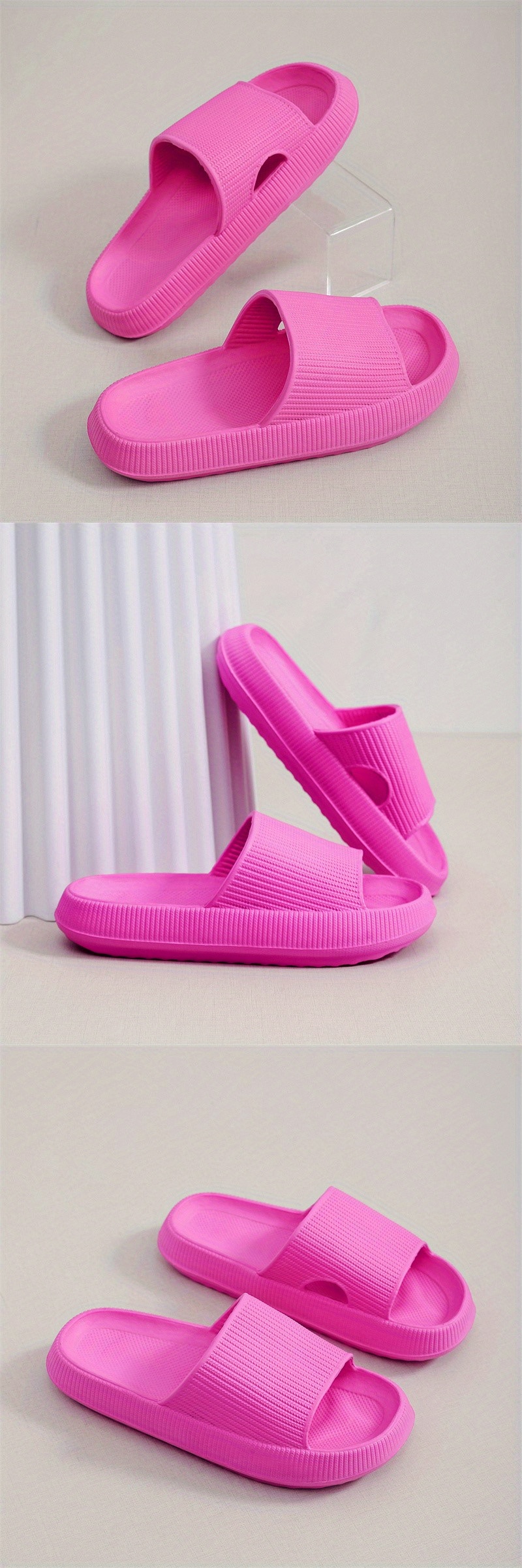 Minimalist Pillow Slides Women Super Soft Solid Color Indoor Temu