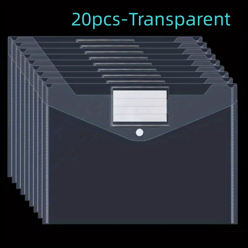 Plastic Envelope Clear Envelope Folder A4 Size Document Temu