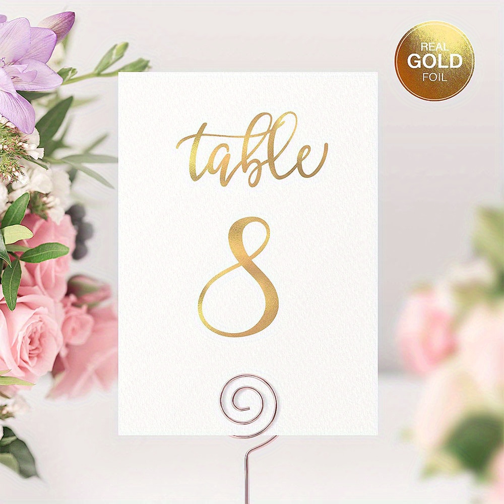 Golden Wedding Table Numbers Cards (1 30 + ) 4x6 - Temu