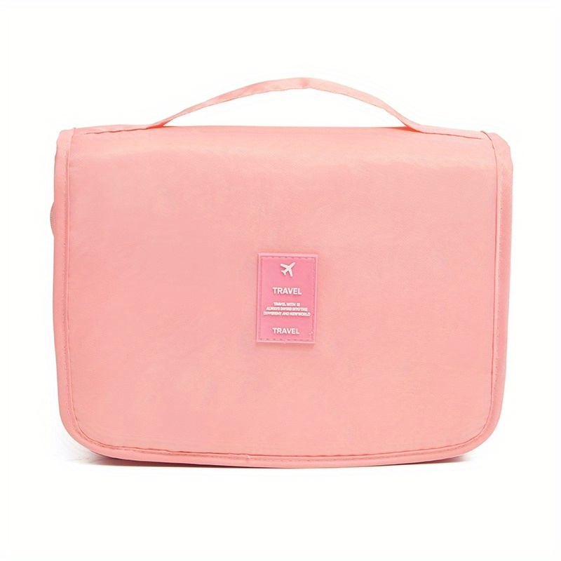 Waterproof Travel Cosmetic Bag with Compartments and Hooks