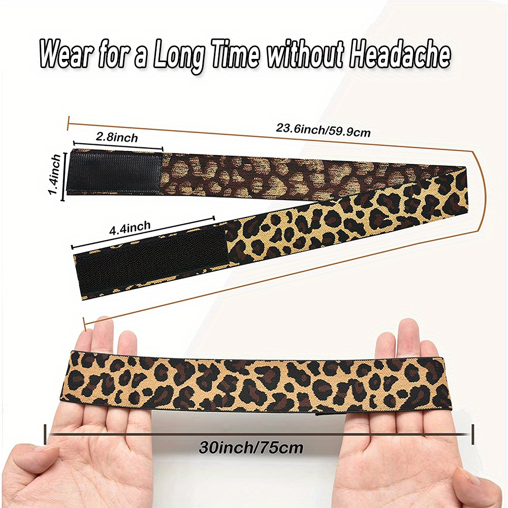 Wig & Elastic Band For Wig Edge Leopard Print Pattern, Wig For Women Lace  Front Wig Stocking For Wigs Nude Wig - Temu Australia