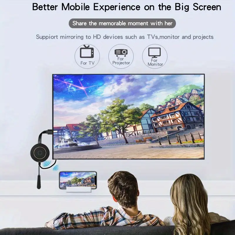 new wireless hdmi projector 5g dual band delay free mobile phone with tv 4k sharing device details 0
