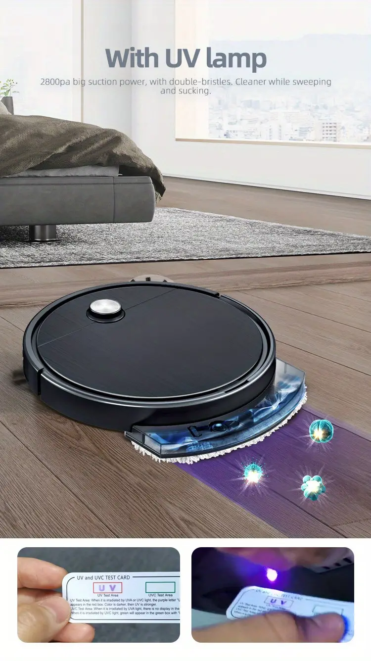 1pc household automatic robotic sweeping intelligent auto robot vacuum cleaner with remote control 2800pa details 16