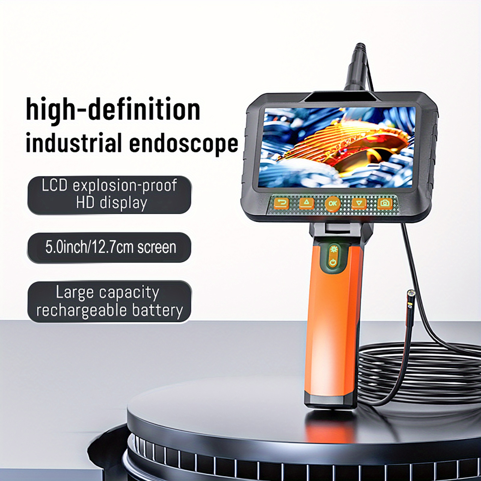 3.9mm 2-10M Industrial Endoscope 1080P 4.3'' Borescope Inspection