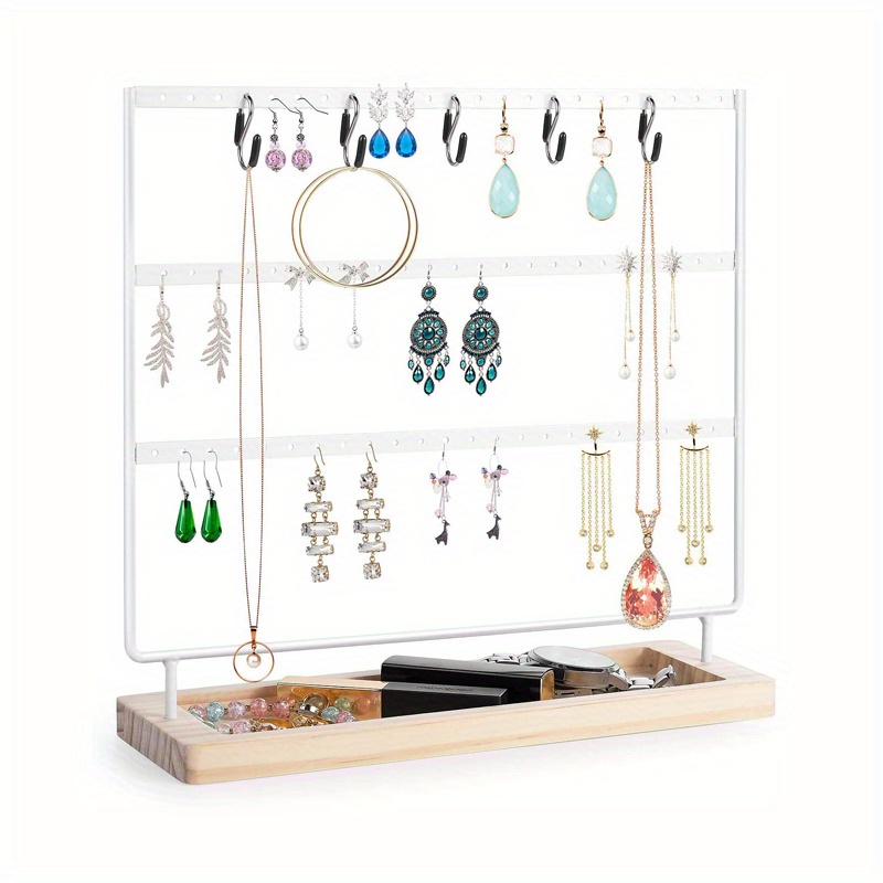 Metal 3 Tier Earrings Organizer Display Stand