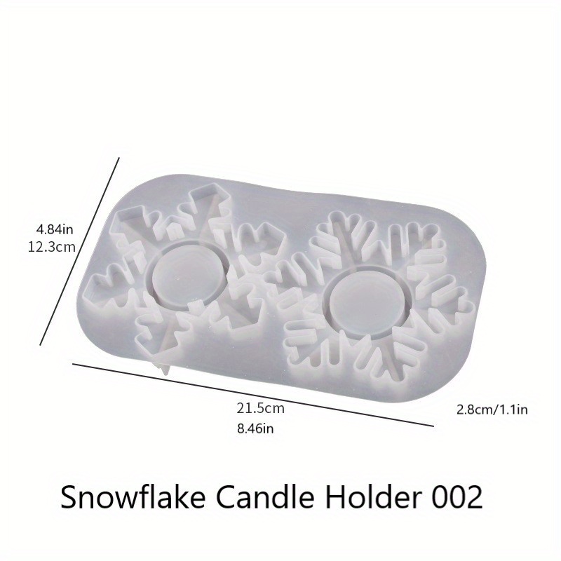 Epoxy Resin Christmas Snowflake Candle Holder Silicone Molds - Temu