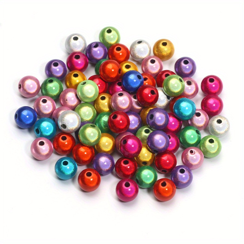 10-50pcs Of 6/8/10/12mm Mixed Color Acrylic Beads For Jewelry Necklace Bracelet Earring Additions Material Supplies