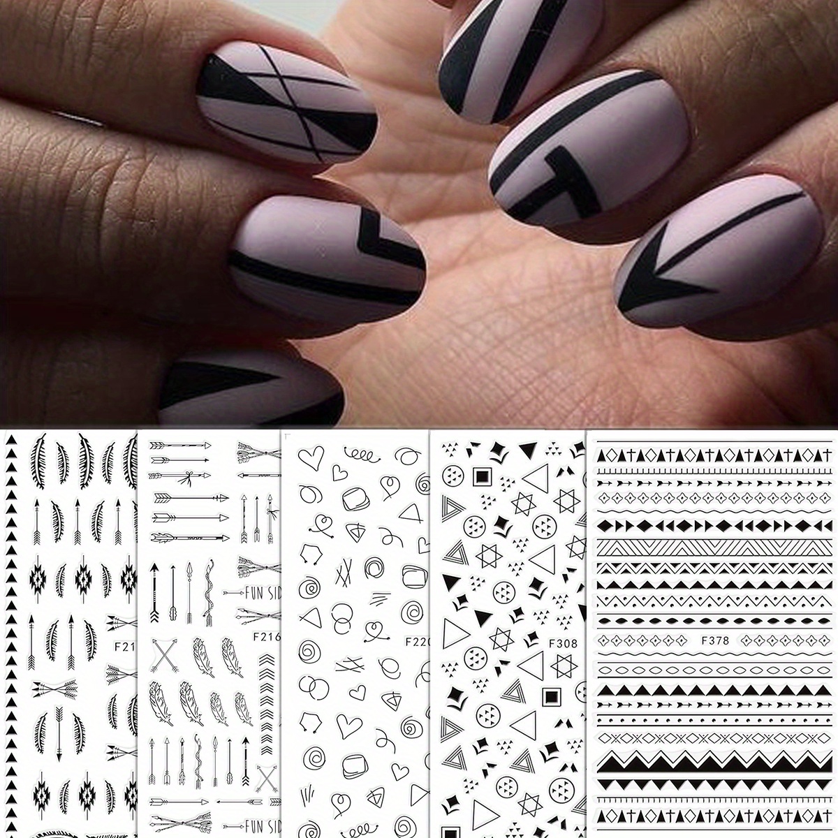 Simple Line Nude With Black Taping Detailed Press on Nails Any Shape Fake  Nails False Nails Glue on Nailes - Etsy | Lines on nails, Work nails, Line  nail art