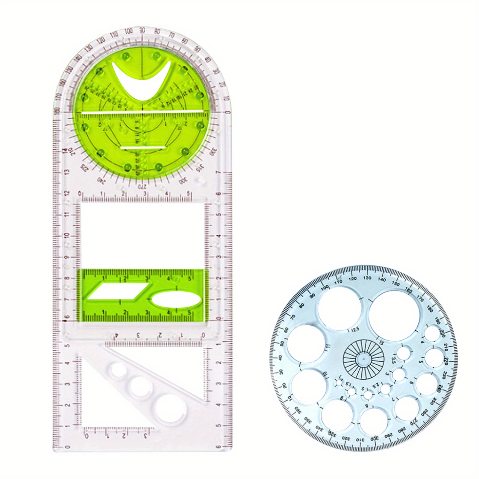 BE-TOOL 360 Degree Protractor Ruler Circle Measuring Tool for Drawing  Measure Engineering Plastic