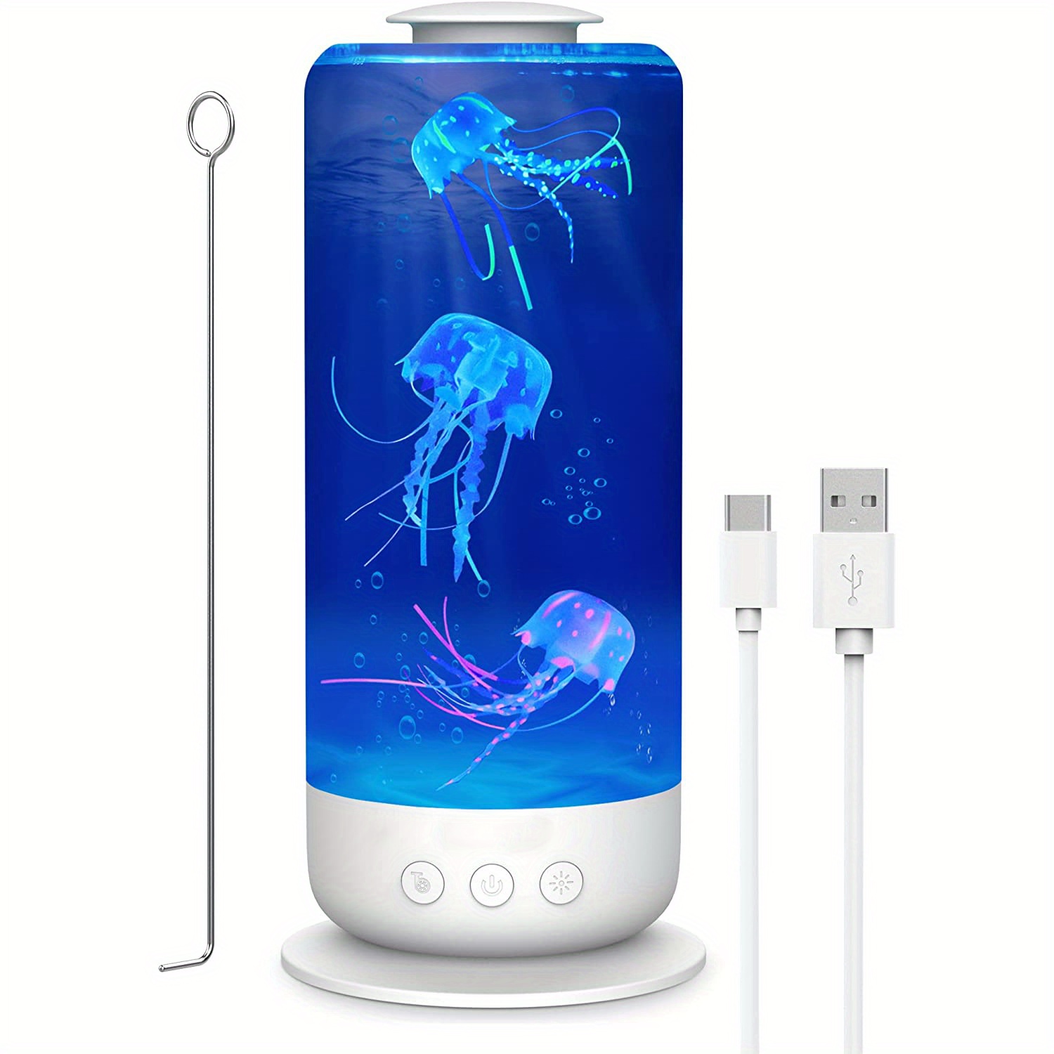 Lampada Lava Meduse Da 1 Pezzo Lampada Meduse Plug-in USB Da 2,5 L,  Acquario Di Meduse Che Cambia Colore A LED Con Controllo Della Velocità E 2