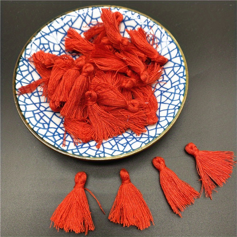 Mini Tassels Cotton Thread Colorful Small Tassels Clothes - Temu