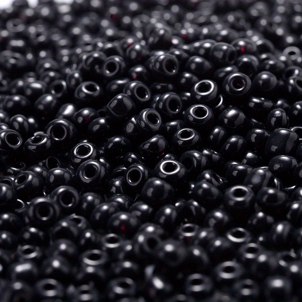 1000pcs 2mm Czech Glass Seed Beads Black White Loose Spacer Beads