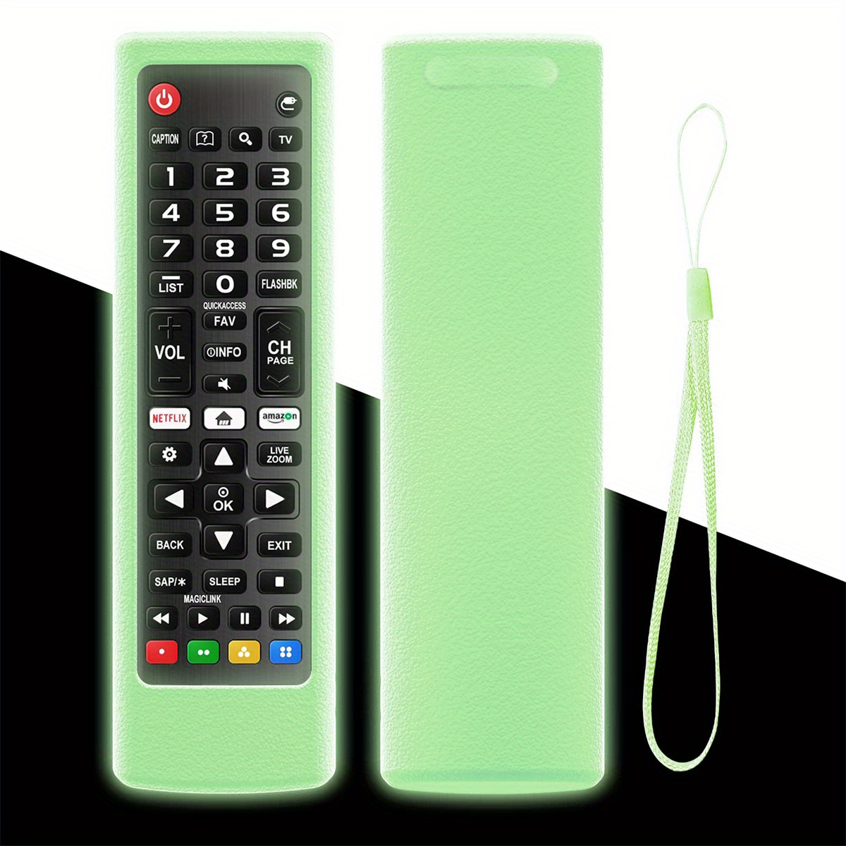  Funda para mando a distancia LG TV, cubierta remota para LG  Smart TV AKB75095307 AKB75375604 AKB74915305 Original, funda de silicona de  repuesto que brilla en la oscuridad : Electrónica
